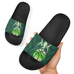 Australian Boomers Basketball Slide Sandals Green Hexagon Camo Style With Dynamic Slam Dunk Graphic