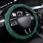 Australian Boomers Basketball Steering Wheel Cover Green Hexagon Camo Style With Dynamic Slam Dunk Graphic