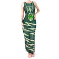 Australian Boomers Basketball Tank Maxi Dress Green Hexagon Camo Style With Dynamic Slam Dunk Graphic