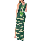 Australian Boomers Basketball Tank Maxi Dress Green Hexagon Camo Style With Dynamic Slam Dunk Graphic
