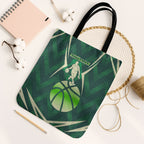 Australian Boomers Basketball Tote Bag Green Hexagon Camo Style With Dynamic Slam Dunk Graphic