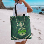 Australian Boomers Basketball Tote Bag Green Hexagon Camo Style With Dynamic Slam Dunk Graphic
