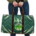 Australian Boomers Basketball Travel Bag Green Hexagon Camo Style With Dynamic Slam Dunk Graphic