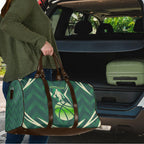 Australian Boomers Basketball Travel Bag Green Hexagon Camo Style With Dynamic Slam Dunk Graphic
