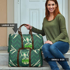 Australian Boomers Basketball Travel Bag Green Hexagon Camo Style With Dynamic Slam Dunk Graphic