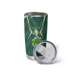 Australian Boomers Basketball Tumbler Cup Green Hexagon Camo Style With Dynamic Slam Dunk Graphic
