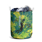 Australian Boomers Basketball Laundry Basket Shattered Glass Effect With Flaming Ball And Grunge Brushstrokes