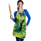 Australian Boomers Basketball Apron Shattered Glass Effect With Flaming Ball And Grunge Brushstrokes