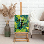 Australian Boomers Basketball Canvas Wall Art Shattered Glass Effect With Flaming Ball And Grunge Brushstrokes