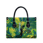 Australian Boomers Basketball Leather Bag Shattered Glass Effect With Flaming Ball And Grunge Brushstrokes