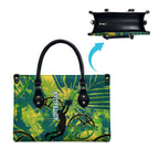 Australian Boomers Basketball Leather Bag Shattered Glass Effect With Flaming Ball And Grunge Brushstrokes