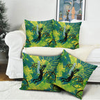 Australian Boomers Basketball Pillow Cover Shattered Glass Effect With Flaming Ball And Grunge Brushstrokes
