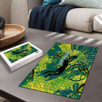 Australian Boomers Basketball Puzzle Shattered Glass Effect With Flaming Ball And Grunge Brushstrokes