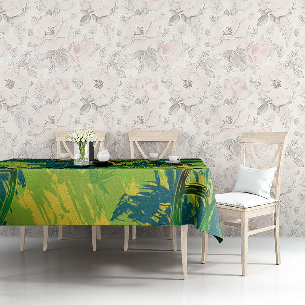 Australian Boomers Basketball Tablecloth Shattered Glass Effect With Flaming Ball And Grunge Brushstrokes