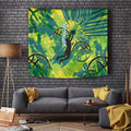 Australian Boomers Basketball Tapestry Shattered Glass Effect With Flaming Ball And Grunge Brushstrokes