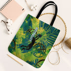 Australian Boomers Basketball Tote Bag Shattered Glass Effect With Flaming Ball And Grunge Brushstrokes