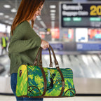 Australian Boomers Basketball Travel Bag Shattered Glass Effect With Flaming Ball And Grunge Brushstrokes