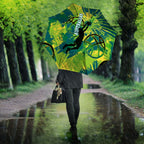Australian Boomers Basketball Umbrella Shattered Glass Effect With Flaming Ball And Grunge Brushstrokes