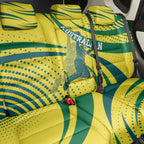 Australian Boomers Basketball Back Car Seat Cover Abstract Wave Halftone Pattern With Dynamic Athlete Silhouette