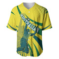 Australian Boomers Basketball Baseball Jersey Abstract Wave Halftone Pattern With Dynamic Athlete Silhouette