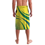 Australian Boomers Basketball Lavalava Abstract Wave Halftone Pattern With Dynamic Athlete Silhouette