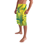 Australian Boomers Basketball Lavalava Abstract Wave Halftone Pattern With Dynamic Athlete Silhouette