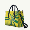 Australian Boomers Basketball Leather Bag Abstract Wave Halftone Pattern With Dynamic Athlete Silhouette