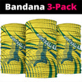 Australian Boomers Basketball Neck Gaiter Abstract Wave Halftone Pattern With Dynamic Athlete Silhouette