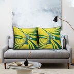 Australian Boomers Basketball Pillow Cover Abstract Wave Halftone Pattern With Dynamic Athlete Silhouette