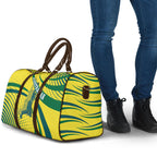Australian Boomers Basketball Travel Bag Abstract Wave Halftone Pattern With Dynamic Athlete Silhouette