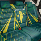 Australian Opals Basketball Back Car Seat Cover Iconic Green And Gold Silhouette With Sharp Abstract Graphics