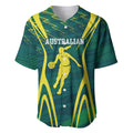 Australian Opals Basketball Baseball Jersey Iconic Green And Gold Silhouette With Sharp Abstract Graphics