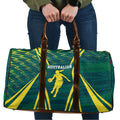 Australian Opals Basketball Travel Bag Iconic Green And Gold Silhouette With Sharp Abstract Graphics