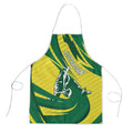 Australian Opals Basketball Apron Green and Gold Tribal Pattern Athletic Abstract Art