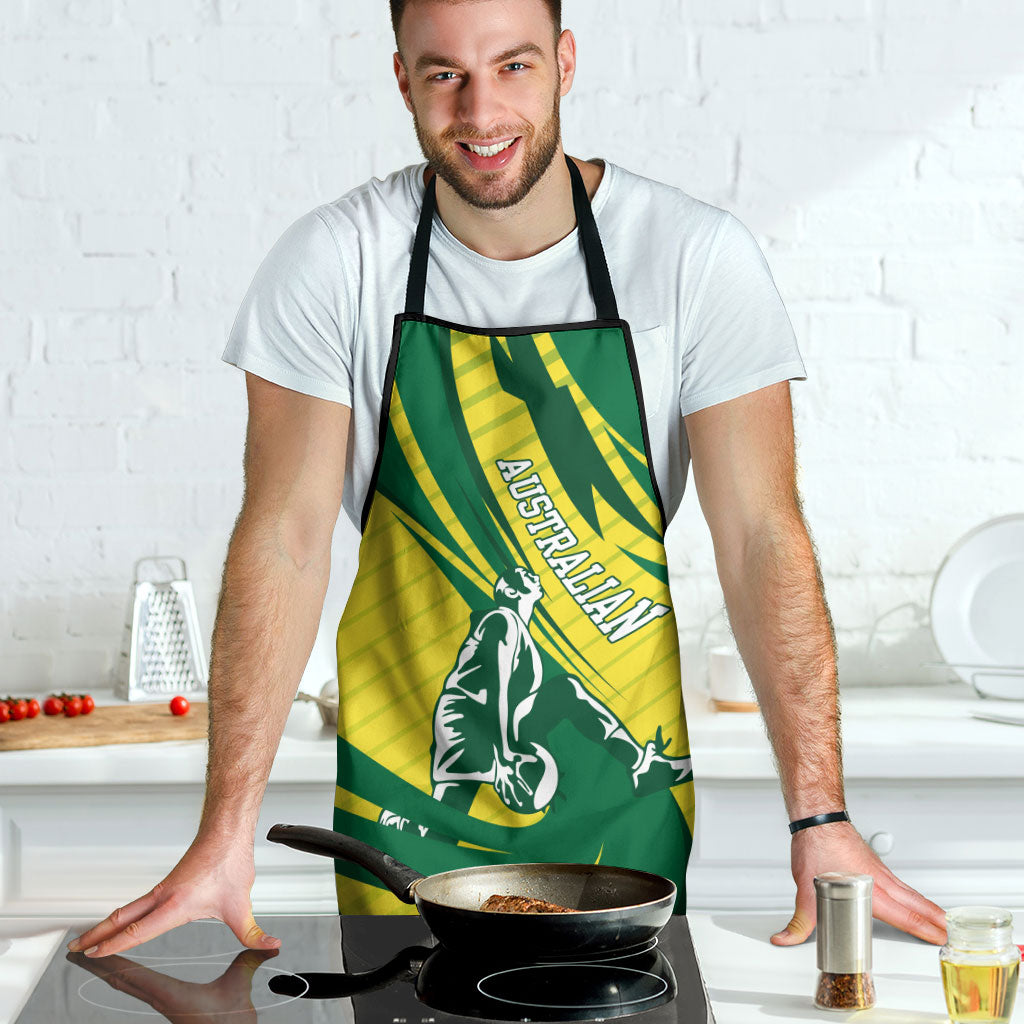 Australian Opals Basketball Apron Green and Gold Tribal Pattern Athletic Abstract Art