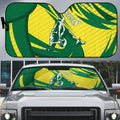 Australian Opals Basketball Auto Sun Shade Green and Gold Tribal Pattern Athletic Abstract Art