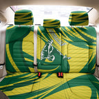 Australian Opals Basketball Back Car Seat Cover Green and Gold Tribal Pattern Athletic Abstract Art