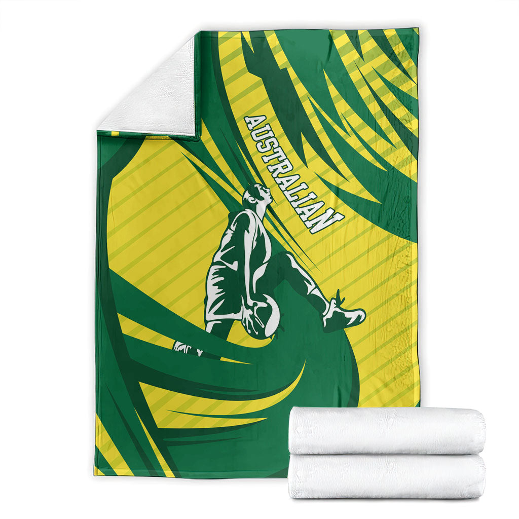 Australian Opals Basketball Blanket Green and Gold Tribal Pattern Athletic Abstract Art
