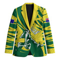Australian Opals Basketball Blazer Green and Gold Tribal Pattern Athletic Abstract Art