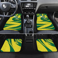 Australian Opals Basketball Car Mats Green and Gold Tribal Pattern Athletic Abstract Art