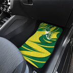 Australian Opals Basketball Car Mats Green and Gold Tribal Pattern Athletic Abstract Art