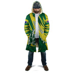 Australian Opals Basketball Cloak Green and Gold Tribal Pattern Athletic Abstract Art