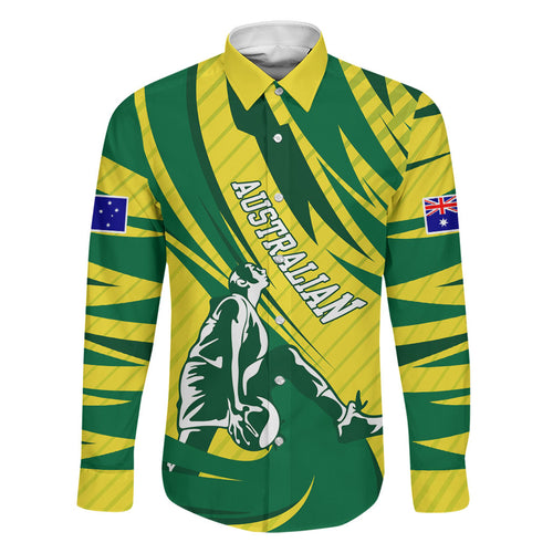 Australian Opals Basketball Family Matching Puletasi and Hawaiian Shirt Green and Gold Tribal Pattern Athletic Abstract Art