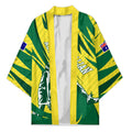 Australian Opals Basketball Kimono Green and Gold Tribal Pattern Athletic Abstract Art
