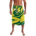 Australian Opals Basketball Lavalava Green and Gold Tribal Pattern Athletic Abstract Art