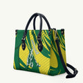 Australian Opals Basketball Leather Bag Green and Gold Tribal Pattern Athletic Abstract Art