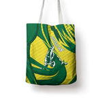 Australian Opals Basketball Tote Bag Green and Gold Tribal Pattern Athletic Abstract Art