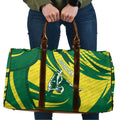 Australian Opals Basketball Travel Bag Green and Gold Tribal Pattern Athletic Abstract Art