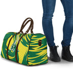 Australian Opals Basketball Travel Bag Green and Gold Tribal Pattern Athletic Abstract Art