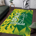 Australian Opals Basketball Area Rug Geometric Tribal Pattern In Green And Gold Athletic Art
